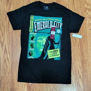 Wicked Emerald City Black T-Shirt Size S (28-30) Short Sleeve Tales From OZ